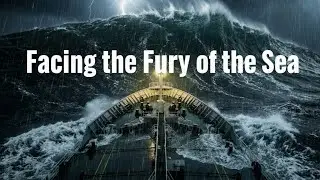 🌊 A Cargo Ship Facing the Fury of the Pacific Ocean, Giant Waves and Extreme Natural Forces