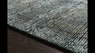 Amara Blue/Gold Hand-Knotted Rug | Amethyst Home