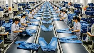 Inside a Mega Factory: How 10,000 Jeans Are Made in a Day (Step-by-Step)