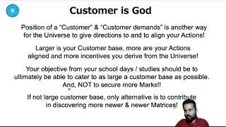 Life Lesson 9 : Customer is God