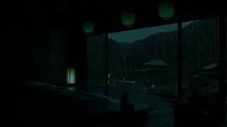 Rain Sounds in a Dark Bedroom at a Riverside Cabin 🌧 (No Ads) | Deep Sleep & Relaxation