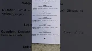 #3years LLB#2nd semester #Internal examination 2023#All papers Questions#india #odisha #shorts
