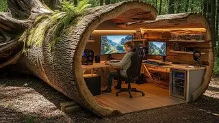 I Built a Secret Gaming Room Inside a GIANT Tree Log &ndash; You Won&rsquo;t Believe the Result