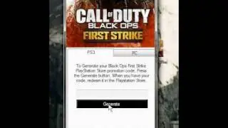 Call of Duty Black Ops First Strike Map Pack PS3 Marketplace Codes