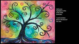 Learn to paint Dreaming Tree Step by Step with Kim Valentine