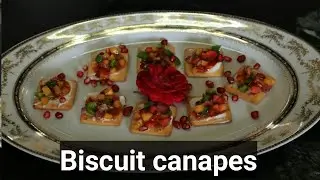 Biscuit canapes | how to make biscuit canapes | बिस्कुट canapes बनाने की विधि