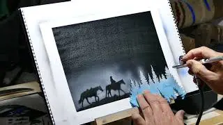 Airbrush  Schablonen und Freihandtechnik Teil 2