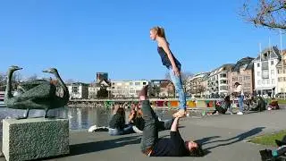 Acroyoga Foot to Hand Pops - Acrolama - Intermediate II Cycle 5