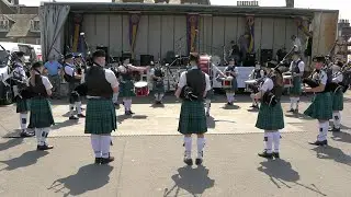 Mairi's Weddings set by Newtonhill Pipe Band at 2023 Stonehaven Feein' market in Scotland