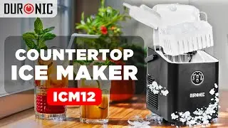 Duronic ICM12 BK Ice Maker: Perfect Bullet-Shaped Ice In MINUTES | Efficient Countertop Ice Maker
