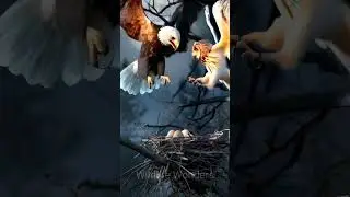 Owl vs Eagle: #africanwildlife #animalworld #birdbattle #owlvseagle #raptorfight #birdsofprey #wild