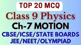 Most important 20 MCQs on Class 9 Science Ch-7 Motion