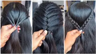 Amazing 3 Different Types Of Hairstyles_ New Simple Hairstyle_ Beautiful Unique Hairstyle #hairstyle