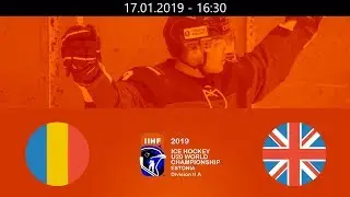 ROU vs GBR - 2019 IIHF WM20IIA - Tallinn, Estonia &ndash; 17.01.2019