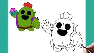 COMO DESENHAR SPIKE DE BRAWL STARS