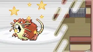 Shiny Raticate in Pokemon FireRed after 5,524 encounters