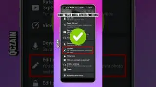 How to edit Facebook reel 2024/Facebook reel edit after posting 2024/Edit Facebook reel 2024 #short