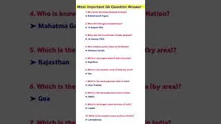 Which is the largest state of India? | Who wrote national anthem? | #shorts #history