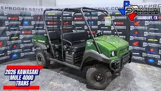 NEW 2026 Kawasaki Mule 4000 Trans 4X4 Side by Side UTV For Sale In Granbury, TX