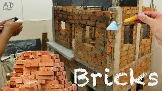 Bricklaying: Pour A Concrete Slab---Reinforced Concrete Model---Architecture Bricklaying
