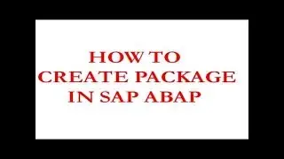 How To Create Package in SAP ?