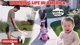 MORNING LIFE IN AMERICA AS A FILIPINO FAMILY | TEETHING STAGE NA SI AIYARAH #itsdiane #dailyvlog
