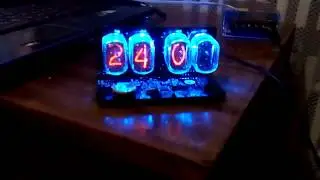 IN-12 NIXIE TUBES CLOCK WITH BLUE BACKLIGHT