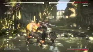 MKX - (Hellfire) Scorpion double flame aura combo
