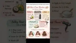 Hair care routine for healthy hair.