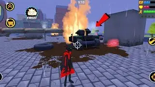 Stickman Superhero (Fire on Army Tank) Stickman Go to army base - Android Gameplay HD