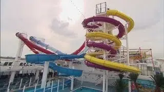 Water park aboard Norwegian's new cruise ship