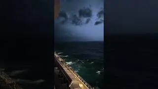 We caught a little storm on Our Cruise to Bahamas #cruise #weather #storm #ocean