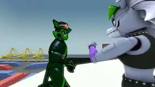 SFM Roxanne wolf vs General creepy cat