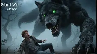 🐺😱 Giant Wolf Attacks Mountain Village &ndash; Terrifying Horror Story 🌑