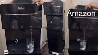 Haier hot cold water dispenser with cooling cabinet | floor standing water dispenser black Amazon