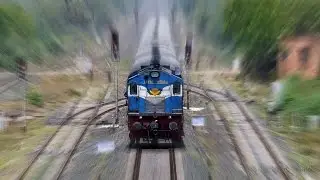 AMAZING VIEW OF ANGRY ALCo ! HONKING & CHUGGING INDIAN ALCo ACTION
