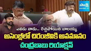Balakrishna Insulted Chiranjeevi In AP Assembly | Chandrababu Reaction In House | @SakshiTV