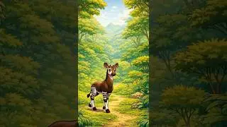Calm Okapi Walk #thezoorhythm #cuteanimals #cartoonanimals #okapi #jungle #nature #adoreble #usa