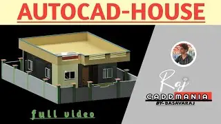 AUTOCAD 3D HOUSE DESIGN TUTORIAL | FULL VIDEO | SINGLE STOREY BUILDING  @rajcaddmania9572 ​
