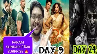 PARAM SUNDARI DAY 9 COLLECTION | WAR 2 DAY 24 COLLECTION | COOLIE DAY 24 COLLECTION | WAR VS COOLIE 