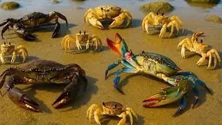 Catching a Giant Crab and Army Crab – The Ultimate Rock Adventure 🦀🌊  Coastal Foraging & Wild