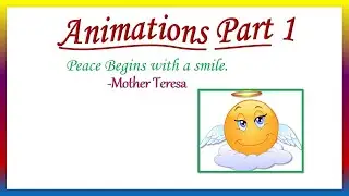 How to do Animations in PPT (part 1)