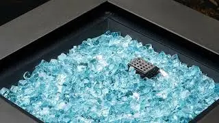 Blue Fire Glass for Fire Pits & Decor &ndash; Sparkling & High Luster! 🔥💙