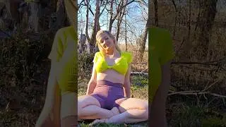 hip opening yoga flow in the forest