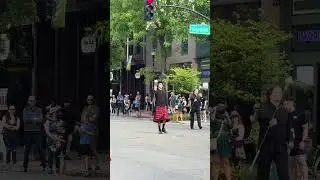 Woodland Scottish Games Mace Flourishing | Pipes and Pubs Woodland 2024 | #drummajor #scotland