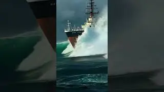 What Happens When a Ship Rides a Deadly Wave? #wave #ship #escape