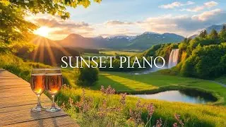 Piano Tutorial - Relaxing Piano Music, Nature Sounds, Sunset Views, Calm Piano Nature Music