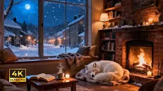 Quiet Snowfall Jazz Piano Night Mood