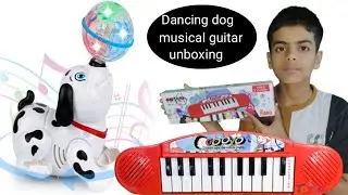 dancing musical dog | lighting musical guitar unboxing review | himesh ke toy