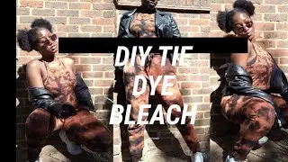 AFFORDABLE TIE AND SWEAT SUIT UNDER 20$ HOW TO : DIY TIE DYE  WITH BLEACH